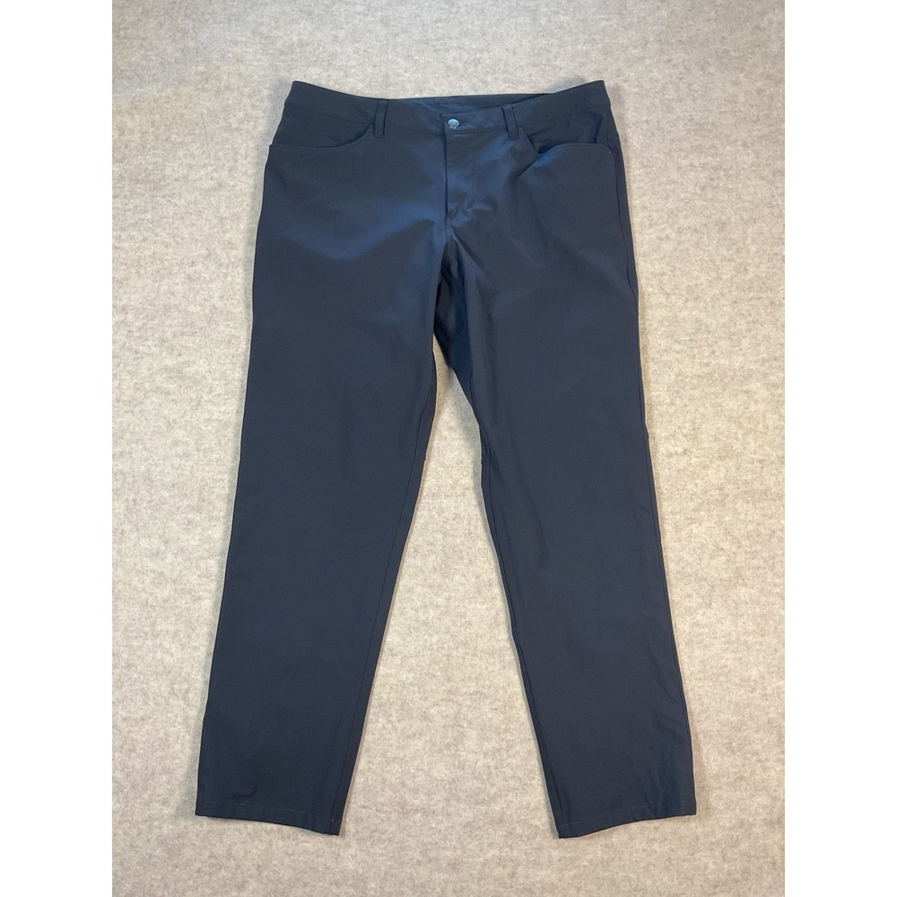 Lululemon ABC Pants Mens 36x31 Black Classic 5 Pocket Chino Preppy LM5583S